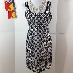 W by Worth B/W circles date dress